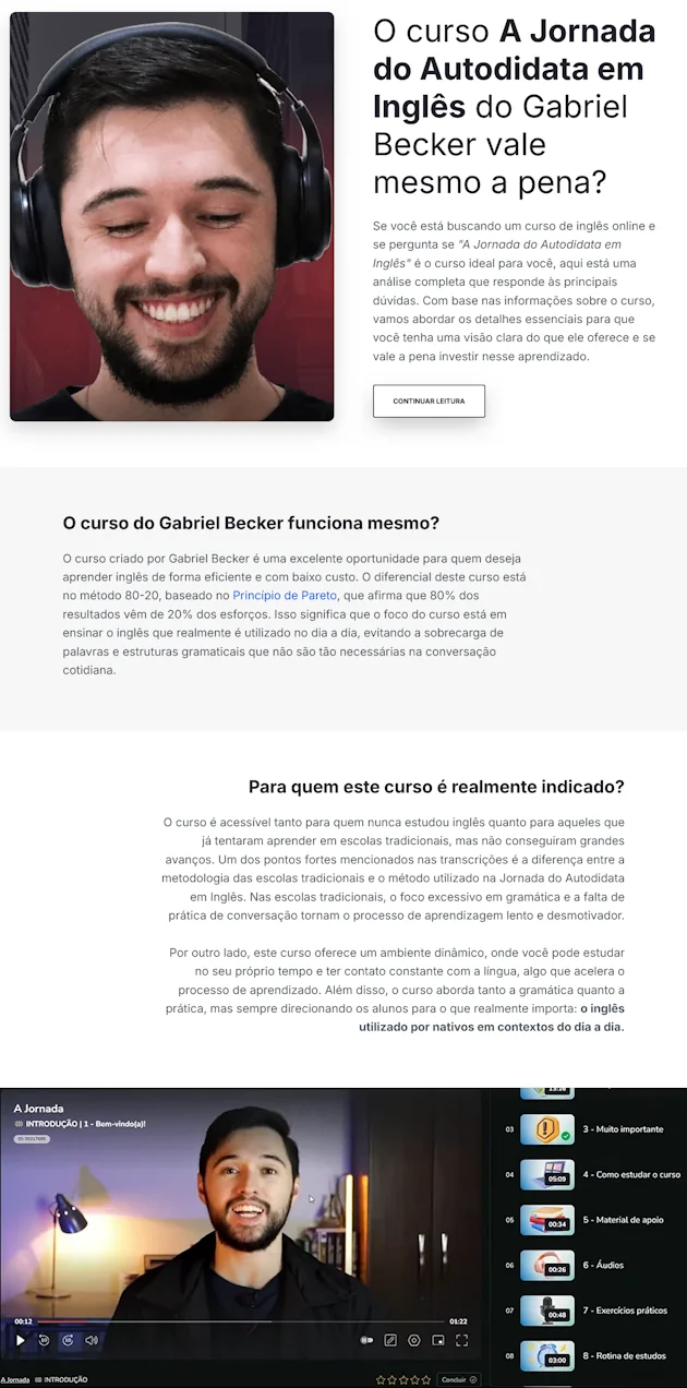 Screenshot do site autodidataemingles.com.br